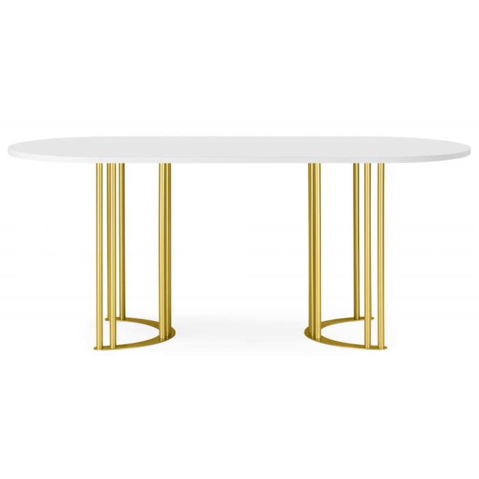 Обеденные столы, Стол Хьюго О 200 х 90 (золотые ноги)