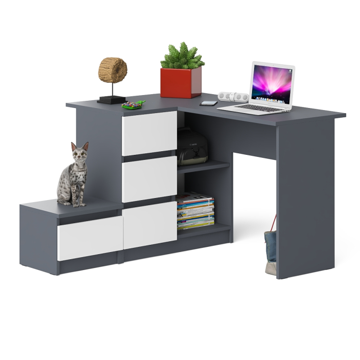 Угловые, Компьютерный стол угловой Мори МС-16 левый и тумбочка на 400