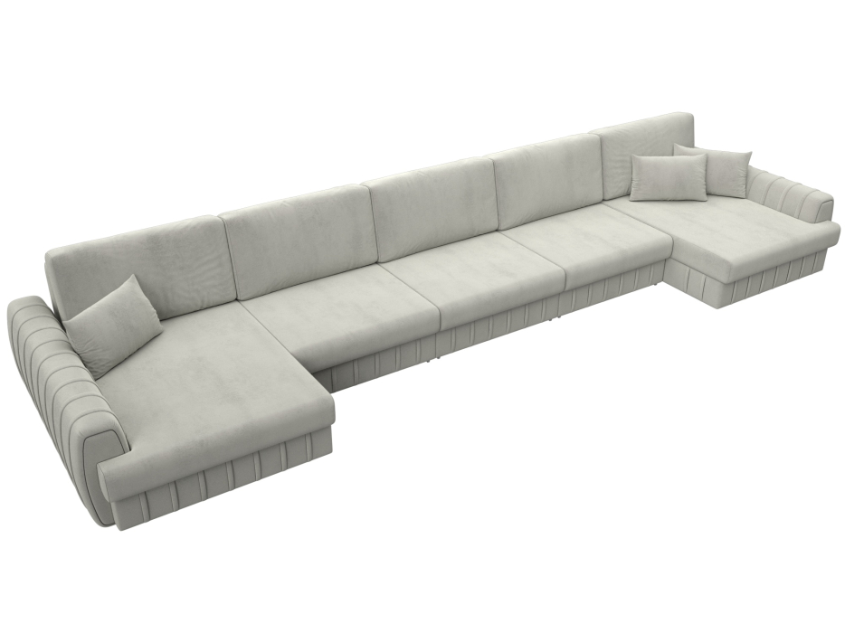 Диваны угловые в гостиную, Диван П-образный Лига-057 НПБ МегаЛонг, велюр TOWER