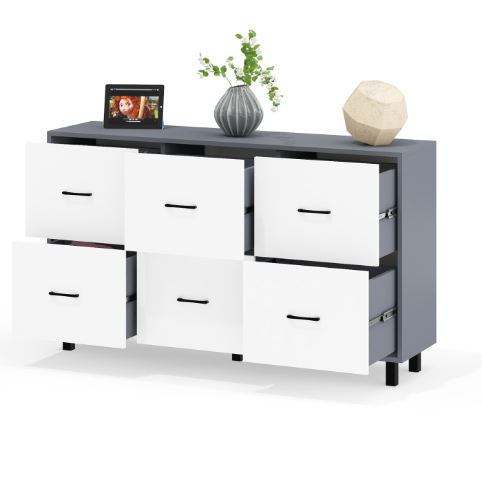 ТВ-тумбы, Комод шесть выдвижных ящиков РВК 127-1504