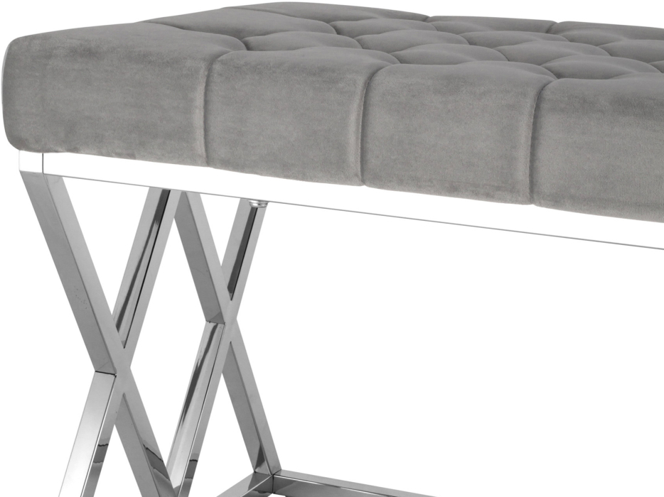 Банкетка в прихожую, Банкетка-скамейка STOOL GROUP ИНСИГНИЯ (Сталь серебро)