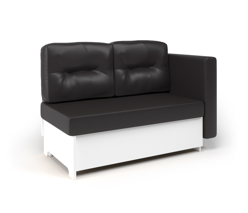 Диваны прямые кухонные, Кушетка Гамма 120 правый, экокожа