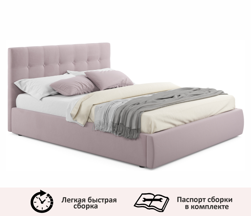 Мягкая кровать, Мягкая кровать Selesta 1600 с матрасом АСТРА с подъемным механизмом