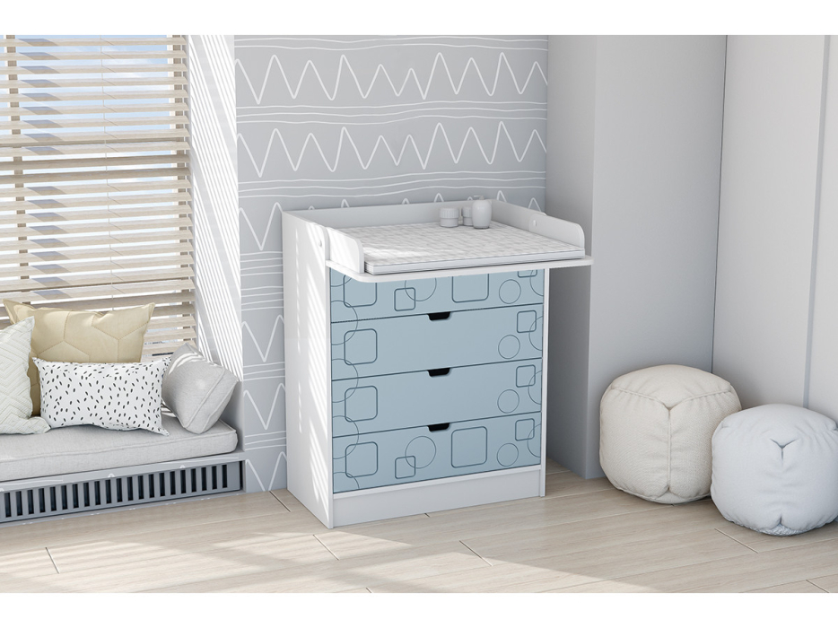 Пеленальные комоды, Детский Комод раскладной Бриз МДФ, Квадрат