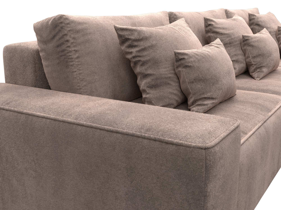 Диваны угловые в гостиную, Диван угловой Лига-074 угол универсальный, велюр TOWER