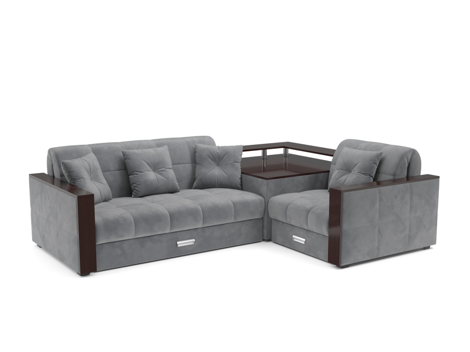 Диваны угловые в гостиную, Диван угловой Прага (Велюр)