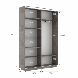 Шкаф-купе Экспресс 2-х дверный Фотопечать Квадрат Стекла 140х45х220