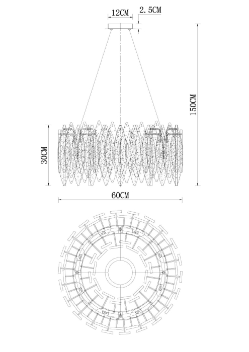 Люстра подвесная, Люстра подвесная AMELIE