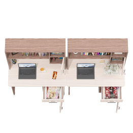 Два стола письменных с надстройкой МД 1-09Н