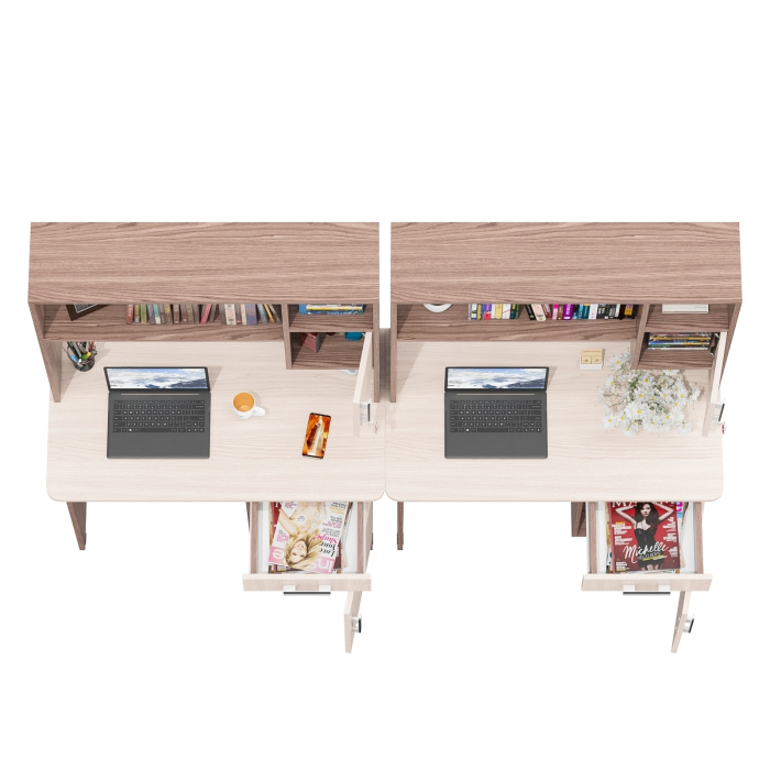 Детские столы, Два стола письменных с надстройкой МД 1-09Н