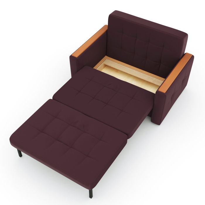 Диваны с ящиком для белья, Диван- кровать Этро Вуд, велюр, 100