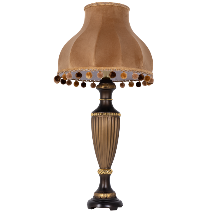 Настольная лампа, Настольная лампа Ваза Ребристая Бронза Классика