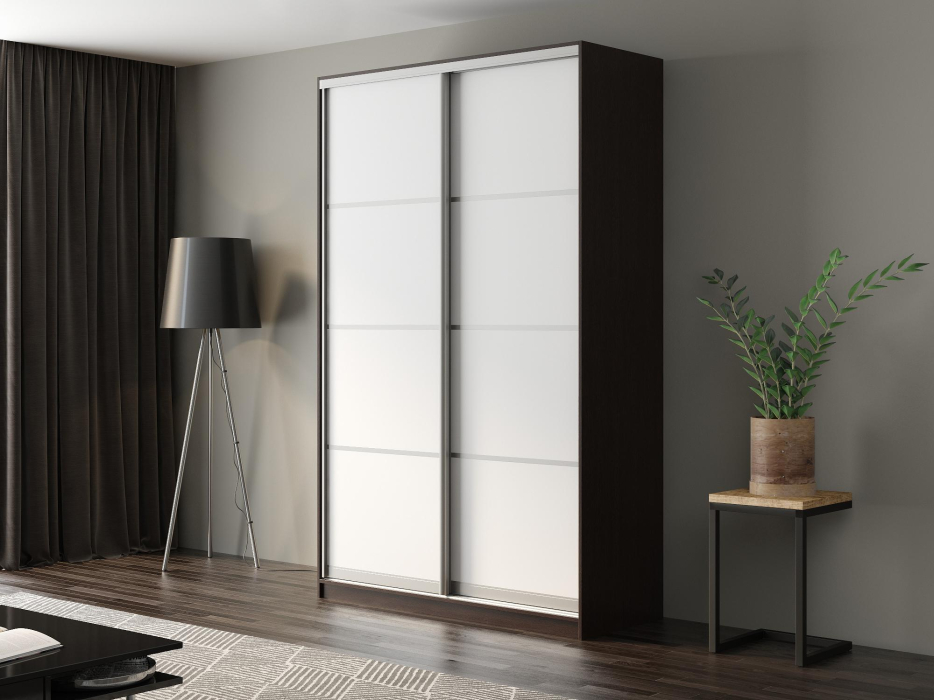 Шкафы-купе, Шкаф-купе Айсберг 150 ВЕНГЕ (белый/глухой)