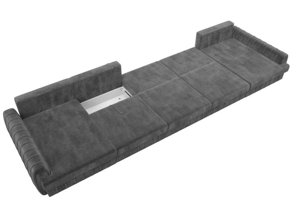 Диваны угловые в гостиную, Диван П-образный Лига-057 НПБ МегаЛонг, велюр TOWER