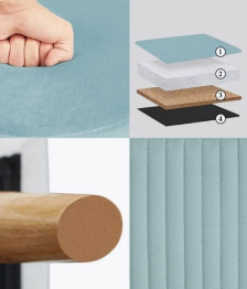 А-1 Пуф круглый стеганный (на ножках)