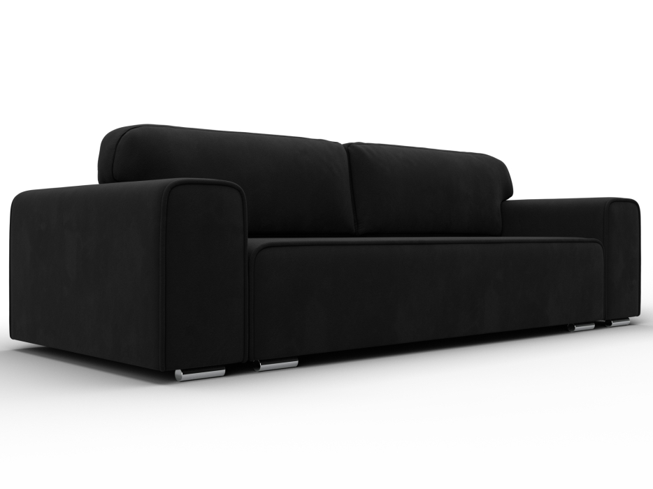 Диваны с ящиком для белья, Прямой диван Лига-029, микровельвет