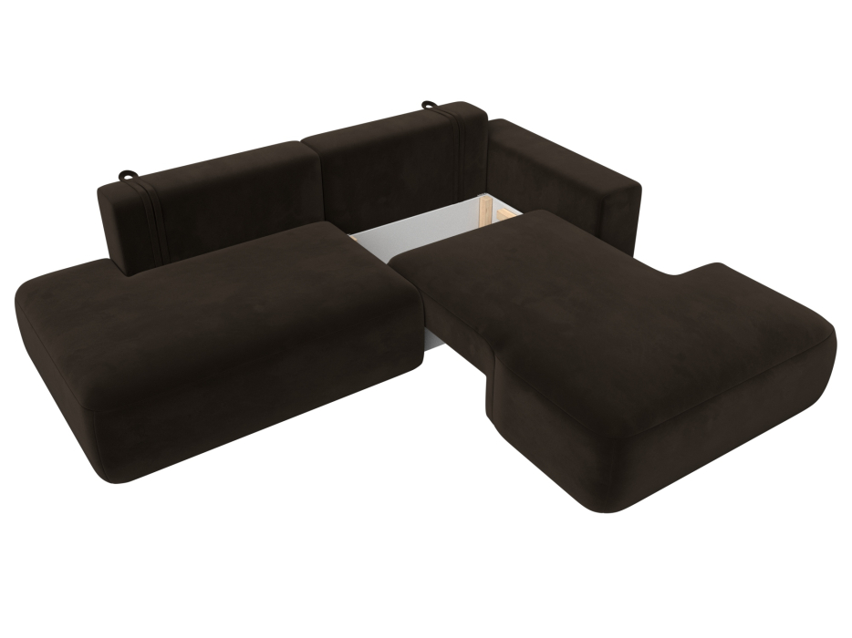 Диваны угловые в гостиную, Диван угловой Лига-036 Модерн правый угол, микровельвет