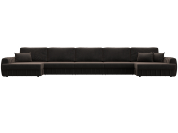 Диван П-образный Лига-057 НПБ МегаЛонг, велюр SEVEN