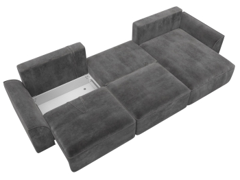 Диван угловой Лига-048 НПБ лонг, велюр TOWER