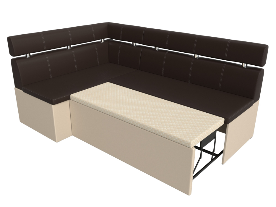 Диваны угловые кухонные, Кухонный угловой диван Классик левый угол, экокожа