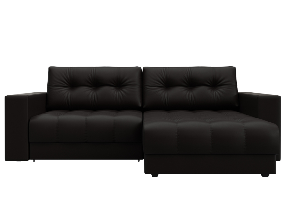 Дизайнерские диваны для гостиной, Диван угловой с декором Лига-049 НПБ, экокожа GRIFON