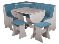 Кухонные уголки, Кухонный уголок Стиль 1Л (со столом СТ-2У) Ясень шимо светлый / велюр