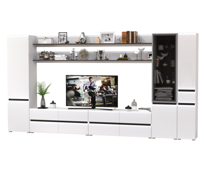 Стенки для гостиной, Стенка в гостиную модульная Сидней комплектация № 115