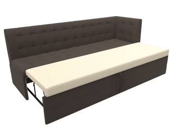 Диван кухонный Бриз с углом справа, рогожка Амур