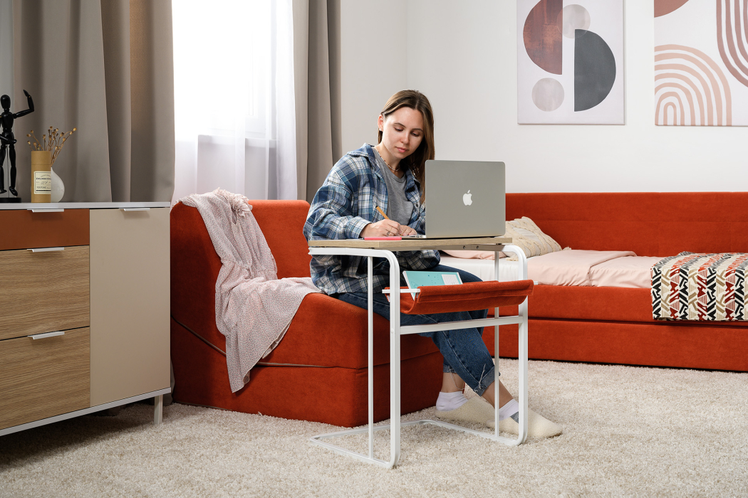 Детские столы, Стол журнальный Марвэл 12.122, плэйн, терра, белый