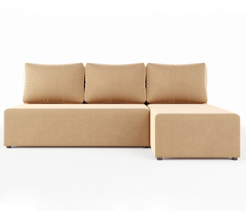 Диваны угловые в гостиную, Угловой диван-кровать Комо, микровелюр