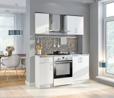 Кухонные гарнитуры, Кухонный гарнитур Деми.Н Белый/Перлино