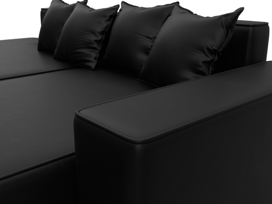 Диваны угловые в гостиную, Диван угловой Лига-079 угол правый, экокожа GRIFON