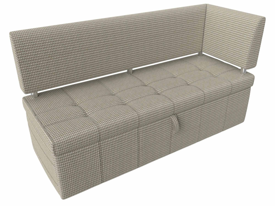 Диваны угловые кухонные, Кухонный прямой диван Стоун с углом правый, рогожка