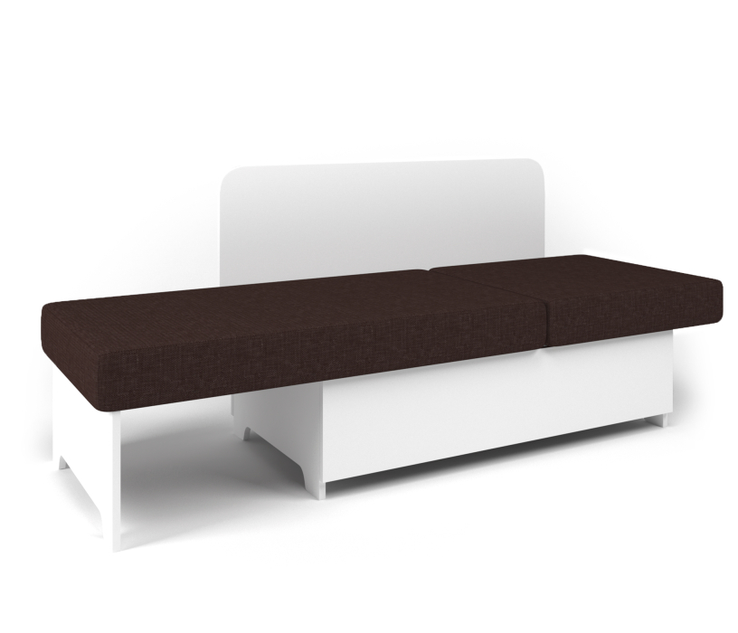 Диваны прямые кухонные, Кушетка Гамма 120 правый, рогожка