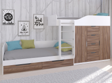 Для подростков, Кровать двухъярусная Астра 6 Белый