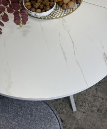 Стол Kenner DO1300 раздвижной, керамика , опоры белые