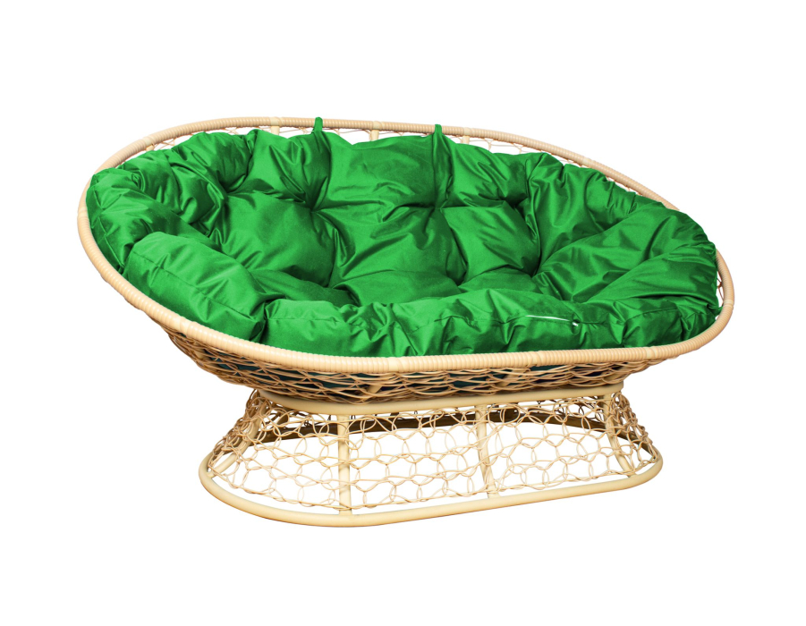 Диваны, Диван МАМАСАН с ротангом бежевое