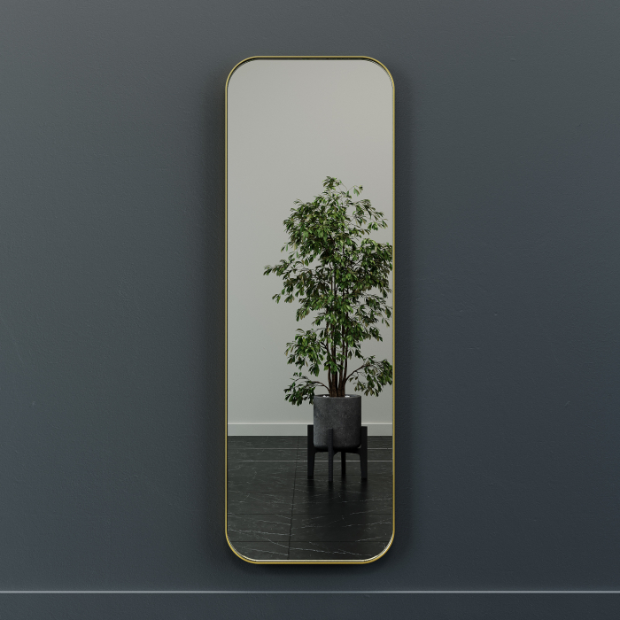 Зеркала в спальню, Дизайнерское настенное зеркало GENGLASS Kuvino M в металлической раме