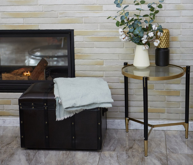 Банкетка в прихожую, Банкетка с ремнями размер S