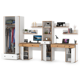 Набор мебели для молодёжной комнаты для двоих детей Вуди № 31