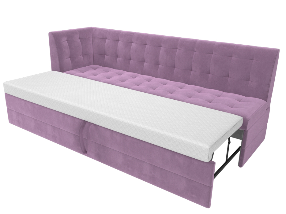 Диваны угловые кухонные, Кухонный диван Бриз с углом слева, микровельвет