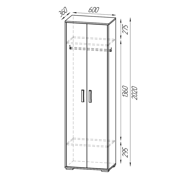 Для одежды, Модульная прихожая Домино-мини и шкаф для одежды Домино