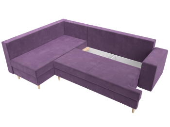 Диван угловой Сильвана левый угол, микровельвет