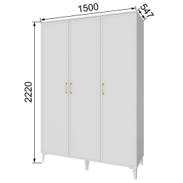 Шкаф трехстворчатый Толедо ТШ-23