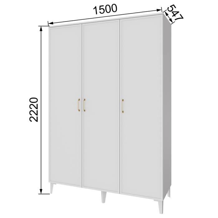 Шкафы распашные, Шкаф трехстворчатый Толедо ТШ-23