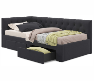 Односпальная кровать-тахта Afelia с ящиками 900