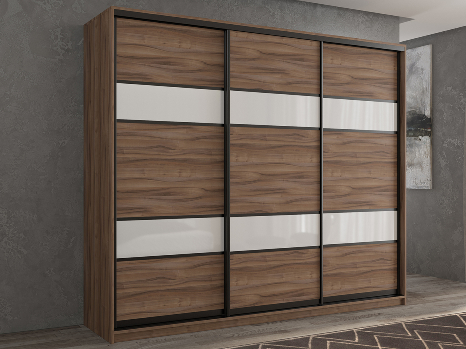 Шкафы-купе 3-х дверные, Шкаф-купе 3х дверный Кааппи 8 240х45