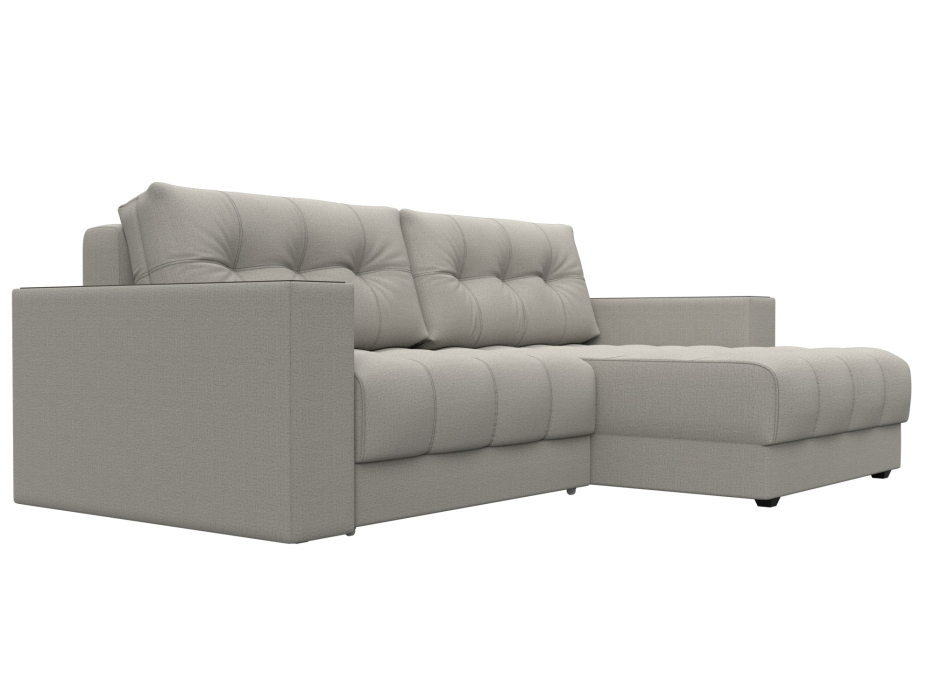 Дизайнерские диваны для гостиной, Диван угловой с декором Лига-049 НПБ, рогожка Амур