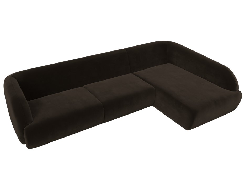 Диваны угловые в гостиную, Диван угловой Лига-041 правый угол, микровельвет