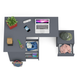 Компьютерный стол угловой Мори МС-16 левый и тумбочка на 400